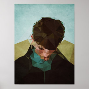 Póster Muchacho triste - Kubistika de Boris Draschoff