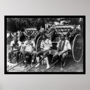 Póster Muchachos Durban, Suráfrica 1897 del carrito