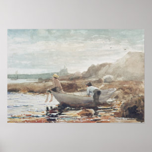 Póster Muchachos en la playa