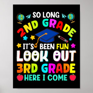 Póster Muchachos graduados de segundo grado