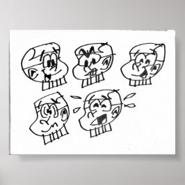 Póster Muchas Caras De Estrecho Reloj