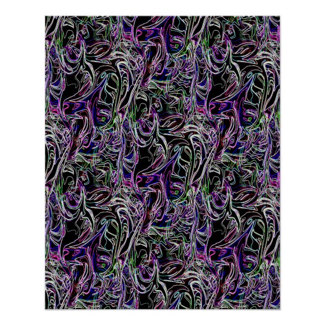 Póster Muchas Caras Extrañas... (Anverso)