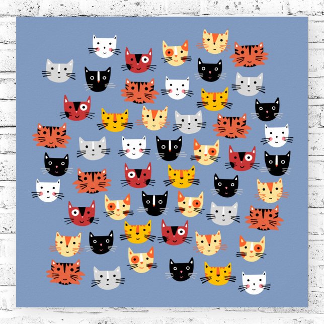 Póster Muchos gatos gitanos (Lots of fun kitty cats poster)