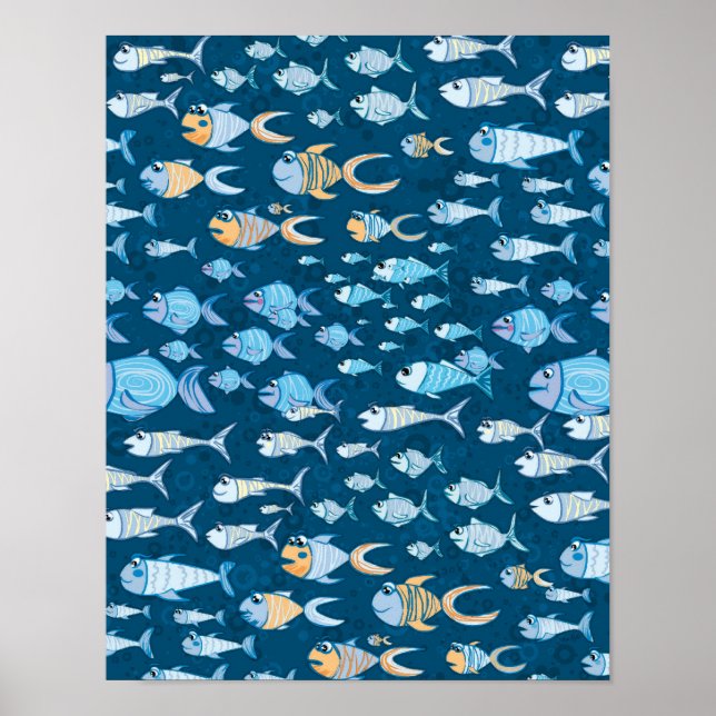 Póster Muchos peces - cartel (Frente)