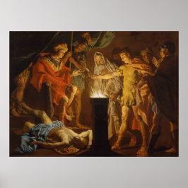 Póster "Mucio Escaevola en presencia de Lars Porsenna"