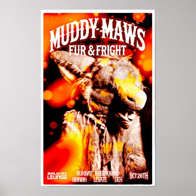 Póster MuddyMaws Fur & Fright #8802 (Frente)
