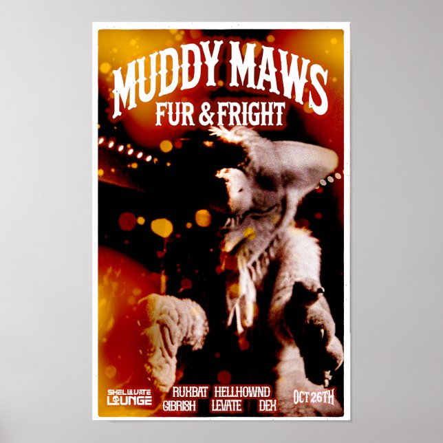 Póster MuddyMaws Fur & Fright #8807 Poster (Frente)