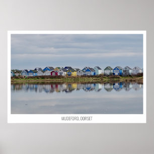 Póster Mudeford Spit Beach Huts, Christchurch, Inglaterra