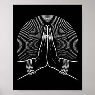 Póster Mudra de meditación Zen espiritual