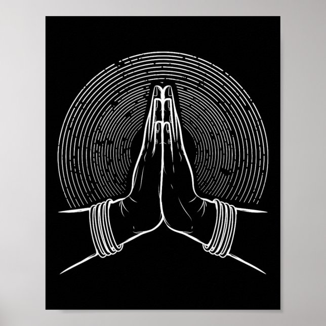 Póster Mudra de meditación Zen espiritual (Frente)