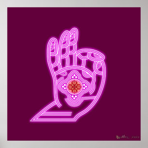 Póster Mudra Maroon