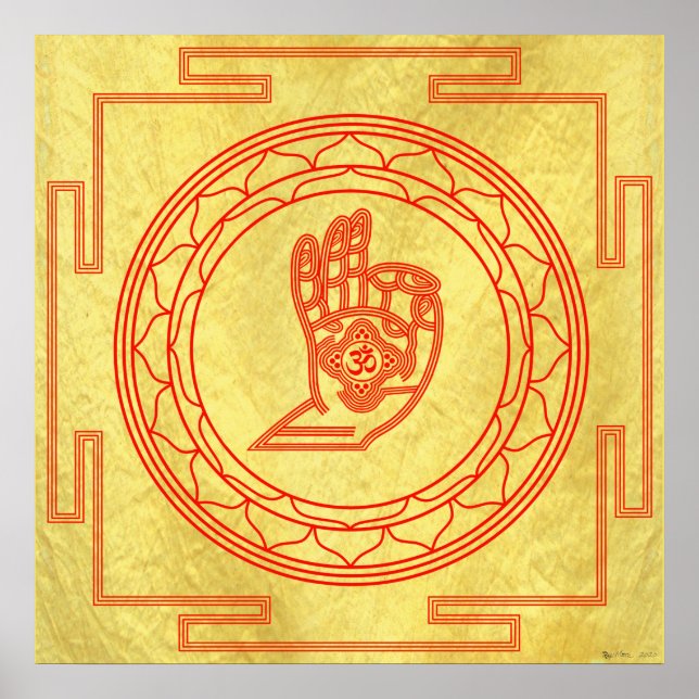 Póster Mudra Om Mandala (Frente)