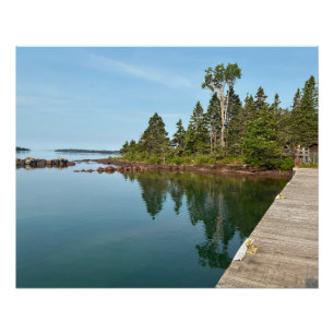 Póster Muelle de la bahía de Malone y lago Isle Royale li