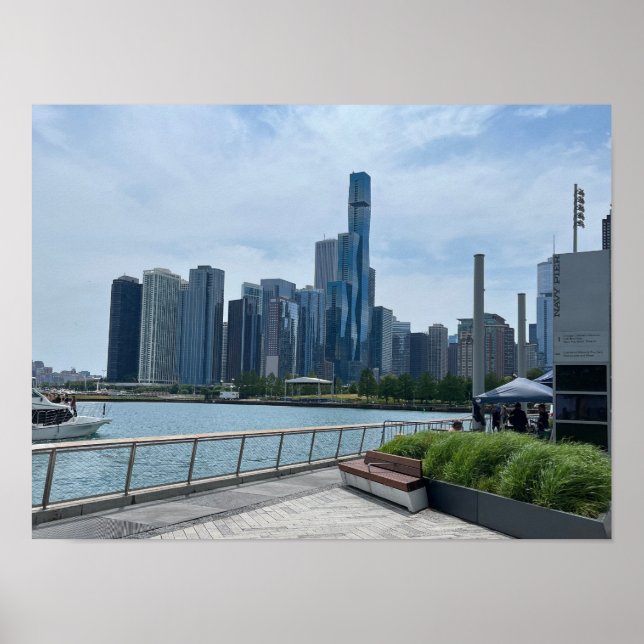Póster Muelle de la Marina de Chicago Illinois (Frente)
