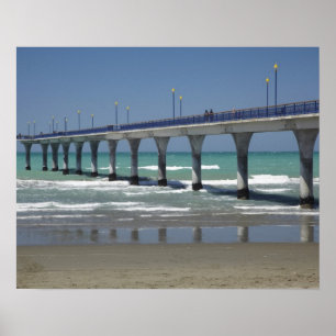 Póster Muelle de New Brighton, Christchurch