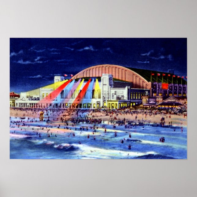 Póster muelle de Nueva Jersey de Atlantic City (Frente)