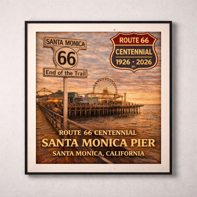 Póster Muelle de Santa Mónica Centenario California (Subido por el creador)