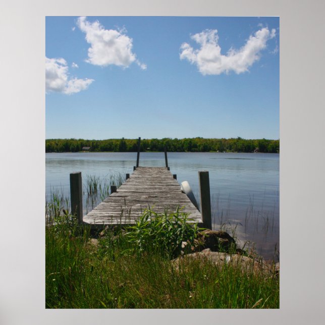Póster Muelle tranquilo en la península superior (Frente)