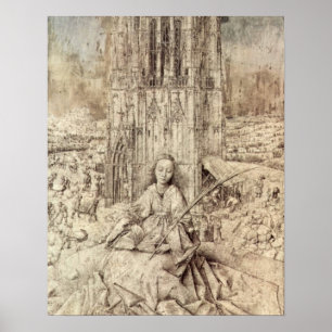 Póster Muere el St. Barbara en enero van Eyck