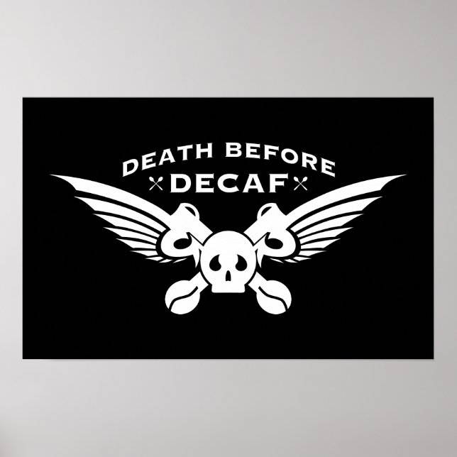 Póster muerte antes del decaf (Frente)