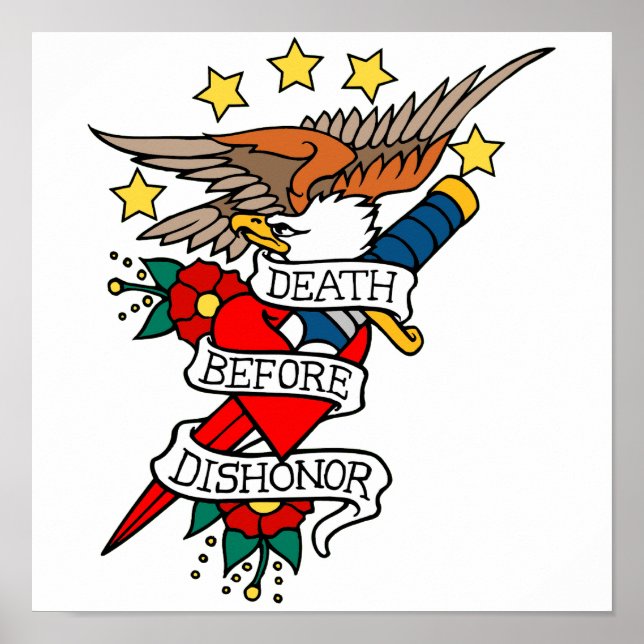 Póster Muerte antes del deshonor (Frente)