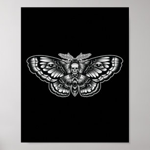 Póster Muerte cabeza de polilla tatuaje inspirado en el a