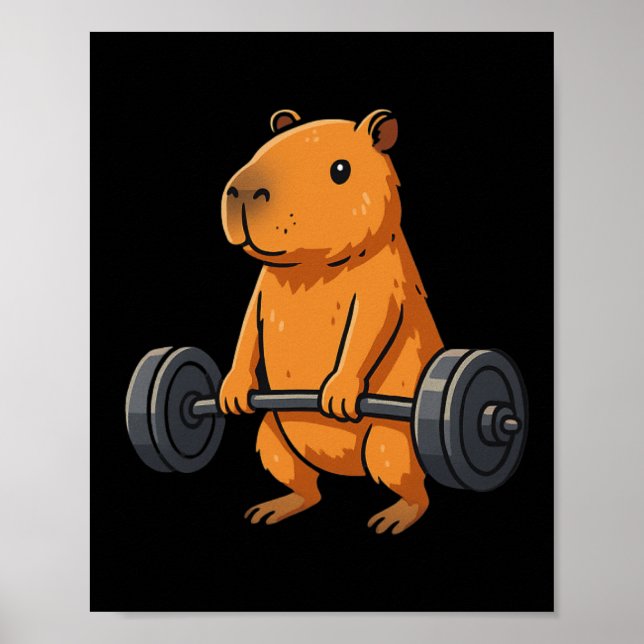 Póster Muerte Capybara Funny Fitness Capy Lover Gymen (Frente)