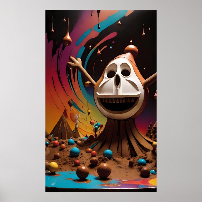 Póster Muerte de chocolate - Ken Gage Surreal Art (Frente)