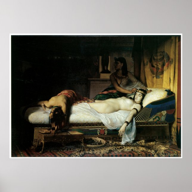 Póster Muerte de Cleopatra, 1874 Jean-Andre Rixens (Frente)