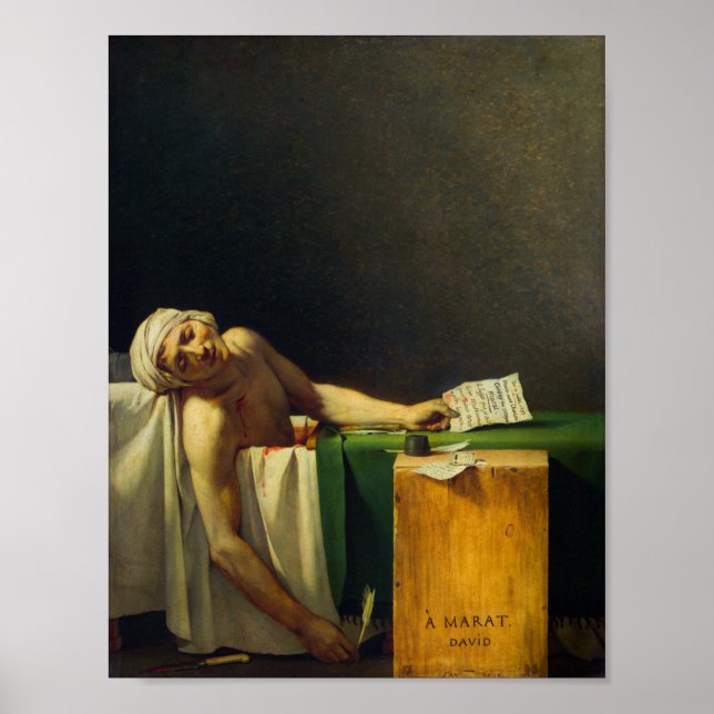 Póster Muerte de Marat por Jacques-Louis David (Frente)