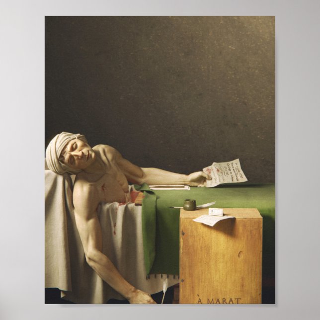 Póster Muerte De Marat Por Jacques Louis David (Frente)