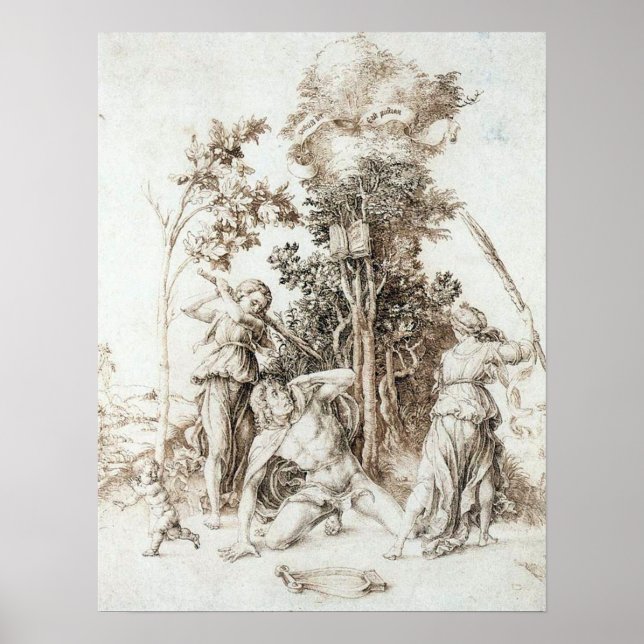 Póster Muerte de Orfeo - Albrecht Durer - c1497 (Frente)