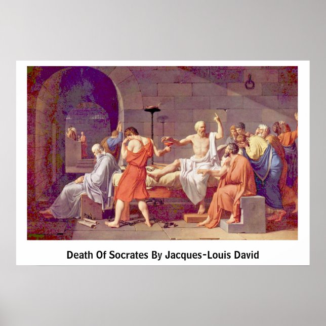 Póster Muerte De Sócrates Por Jacques-Louis David (Frente)