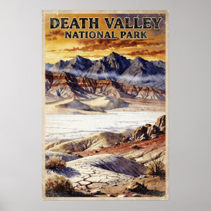 Póster Muerte en acuarela Parque Nacional Valle de la Mue