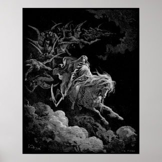 Póster Muerte en el caballo pálido Gustave Dore