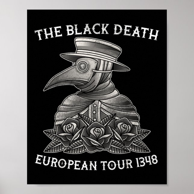 Póster Muerte negra, gira europea 18, Médico de la peste, (Frente)