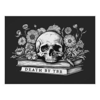 Póster Muerte por calavera en tbr y libros