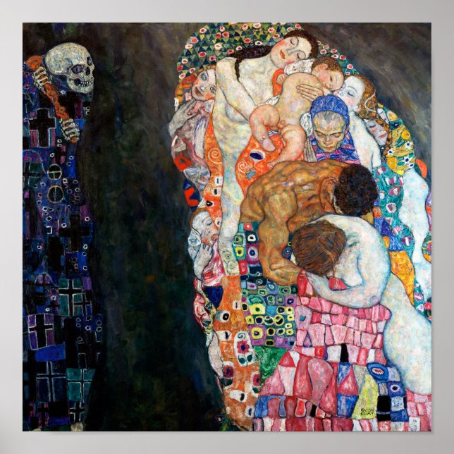 Póster Muerte y Vida | Gustav Klimt | (Frente)