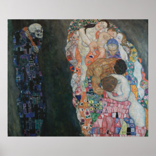 Póster Muerte y vida — Gustav Klimt (1910-15)