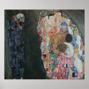 Póster Muerte y vida por Gustav Klimt