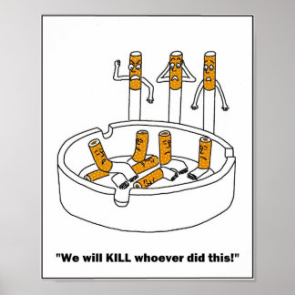 Póster Muertes de fumadores