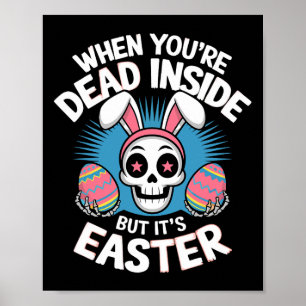Póster Muerto adentro pero es el divertido huevo de la pa