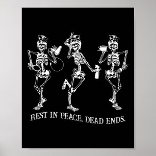 Póster Muerto por la paz en Skeleton termina Halloween