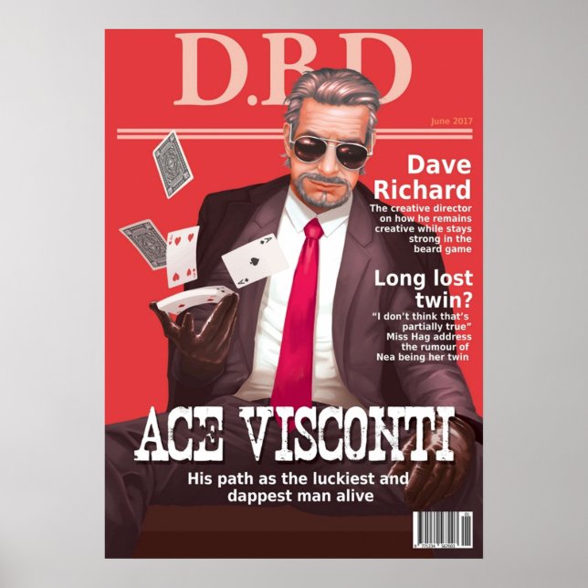 Póster Muerto por la portada de la revista diurna Ace Vis (Frente)