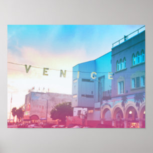 Póster Muestra de la playa de Venecia