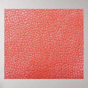 Póster Muestra de tapicería de cuero naranja textureabstr