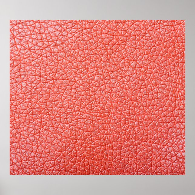 Póster Muestra de tapicería de cuero naranja textureabstr (Frente)