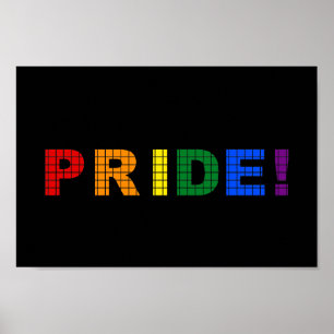 Póster Muestra del texto del orgullo de LGBT