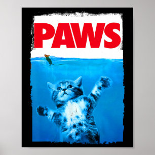 Póster Muestra la parte superior del gato y el ratón