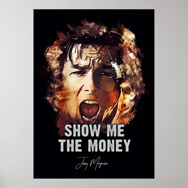 Póster Muéstrame el dinero Jerry Maguire (Frente)